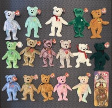 Ty Beanie Baby Bear Lot of 16 Retired Exclusives MWMT +1 Sealed McDonalds Teenie picture
