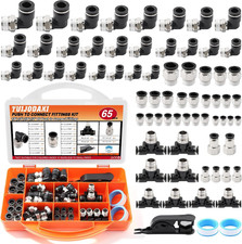 65Pcs Push-To-Connect Air Hose Fittings Kit - 1/8