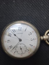 ⏱️ Vintage Rockford A.H. Pike  Silver Pocket Watch  For Parts/ Repair  picture