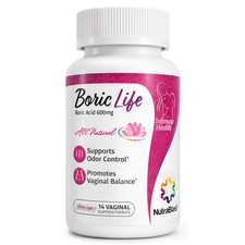 NutraBlast Boric Life Vaginal Suppositories 600mg | Supports Odor Control picture