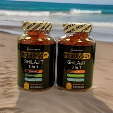 2 packs VitalsSupport Mighty Joy Shilajit Gummies KSM-66 Chaga Strawberry 60ct picture