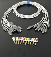 GE Mac 5500 ECG Leadwire Set of 10 w/ Banana Adapters - Ships Same Day picture