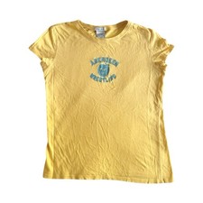 VTG Y2K Kidcore Cute Gyaru Graphic Slogan Yellow Baby Tee picture