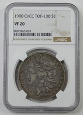 1900-O/CC TOP-100 USA $1 Morgan Silver Dollar NGC VF 20 picture