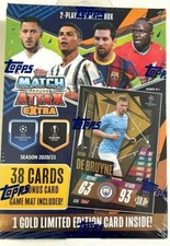 2020-21 TOPPS MATCH ATTAX EXTRA UEFA CHAMPIONS & EUROPA LEAGUE SOCCER DECK BOX picture