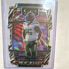 Panini 2021 Select Quinnen Williams Zebra Prizm Die-Cut Concourse #27 Jets picture