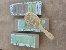  Lot of 3 Zollo Bamboo Hair Brushes, Paddle Detangling Brush Men Women Children picture