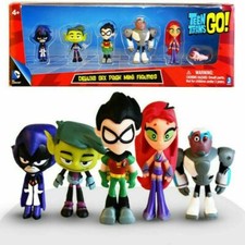 Teen Titans Go Deluxe Six Pack 6 Mini Figure set. New.  Mint In Box picture
