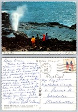 Continental Spouting Horn People Ocean Postcard picture