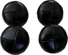 ATbutton Jumbo Premium Leather Buttons- Black Set of 4 picture