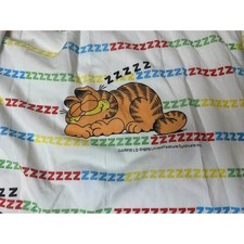 🐱 Vintage 1978 Garfield Twin Sheet Set  Matching flat + fitted sheets picture
