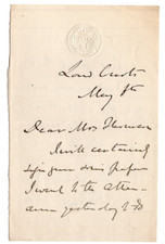 Lewis Cave (1832-1897) Signed Letter / Autographed Judge Queen's Bench picture
