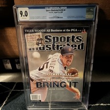 Sports Illustrated Justin Verlander true NEWSSTAND / BARCODE Aug 28 2006 CGC 9.0 picture