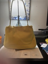 Rare Archival The Row Bourse Bag Sun Yellow Nappa Leather Clutch Shoulder Bag picture