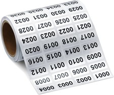 0001-2000 Inventory Number Stickers Labels Consecutive Number Label Tags picture