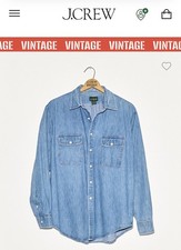 Vintage 90’s J. Crew Denim Shirt - From J Crew’s Latest Drop Made in USA Large picture
