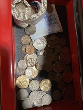 Us Coins,copper Pennies,won Half Dollars Big Lot Gold Dollars picture