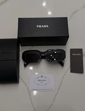 Prada PR 17WS 1AB5S0 Black Sunglasses Grey Lenses NEW picture