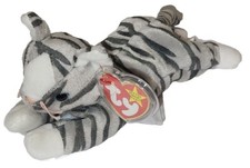 Ty Beanie Baby - PRANCE the Gray Tabby Cat (8 Inch) NEW MWMTs Stuffed Animal Toy picture