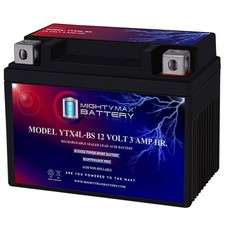 Mighty Max YTX4L-BS Battery Replacement for HONDA NQ50 Spree, 50D SS 50CC 86-'87 picture