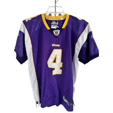Reebok NFL Minnesota Vikings Brett Favre 4 Purple Football Jersey Mens 48 picture