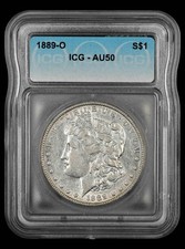 1889 O $1 ICG  AU50 picture