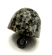 Vintage DOMED GRANITE Stone Button - 1/2