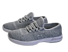 New KR Strikeforce Women’s 7 Gray Knit Lace Up Bowling Shoes picture