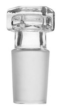 Hollow Stopper, Hexagonal - 19/26 - Flat End - Borosilicate Glass - Eisco Labs picture