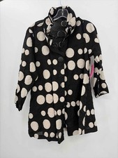 Pre-Owned Yushi Black Size Small Polka Dot Button Jacket picture