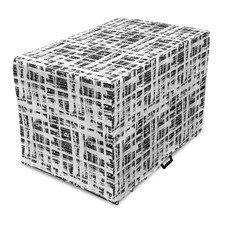 Ambesonne Black and White Dog Crate Cover, Watercolor Stained Pattern Tie Dye... picture