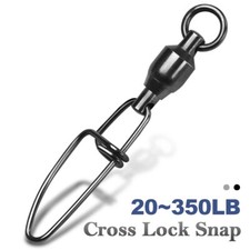 NEW 20~100Pcs Ball Bearing Fishing Swivels Snaps Fishing Connector 22LB~287LB picture