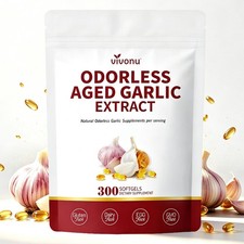 VivoNu Odorless Aged Garlic Extract Softgels,Cardiovascular Health Support 300ct picture