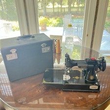 Centennial Edition Singer Featherweight Sewing Machine 221 + Case-Runs Great picture