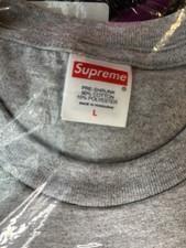 Supreme SS26 “It’s Just Hard” Graphic Tee Heather Grey Orange Sz L  Authentic picture