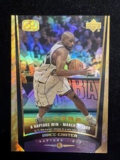 RARE 1998-99 VINCE CARTER ENCORE RC GOLD F/X GAME DATED REFRACTOR ROOKIE /125 picture