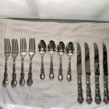 Twelve pieces of Gorham Strasbourg sterling silver flatware, all place size.  picture