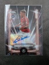 24-25 Topps Chrome UefaClub Competitions  Black Lazer Gianluca Prestianni AutoRC picture