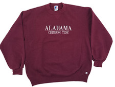 VTG 90s Alabama Crimson Tide Embroidered Crewneck Sweatshirt Sz Lg Russell picture