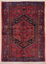 Vintage Zanjan 5x7 Tribal Geometric Hand Knotted Wool Oriental Area Rug Boho picture