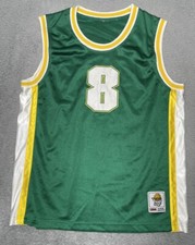 Vintage 1994 PJ Mark Athletic Blank Green Jersey #8 Mens Large picture