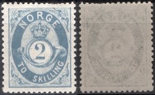 D6-2 Norway 1872-75 NK 17 MH, 2 Skilling, MI 17, SC #17. picture