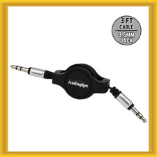 Audiopipe AIQR35353 Nickel Plated 3ft Retractable 3.5 to 3.5 Jack Plug picture
