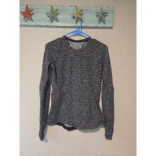 Lululemon Runderful Long Sleeve in the Knotted Jacquard Black White picture