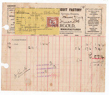 Tasmania 2d stamp duty applied to LAUNCESTON BISCUIT FACTORY 1919 document picture