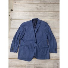 Brioni Mens Blue Textured Two Button Blazer Sport Coat Made in Italy 23x31.5 picture