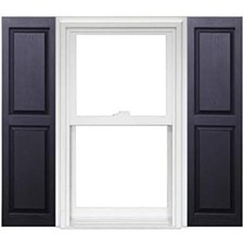 Homeside Raised Panel Vinyl Shutters (1 Pair) 14-1/2in. x 59in. - 050 Black picture