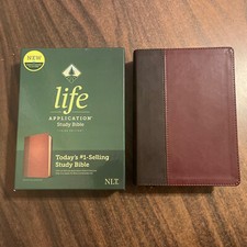 NLT Life Application Study Bible - Brown LeatherLike - $74.99 Retail picture