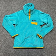 Patagonia Women's Re-Tool Half-Snap Pullover Howling Turquoise & Yellow X-Small picture