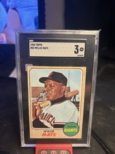 1968 topps willie mays sgc 3 picture